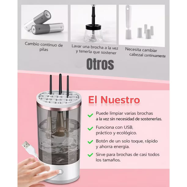 Limpiador brochas de maquillaje