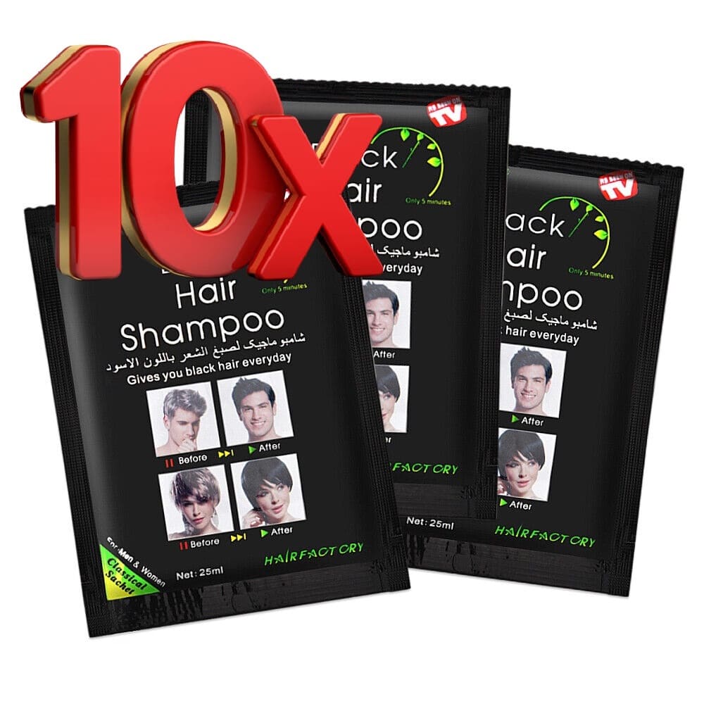 Shampoo Tinte Negro para canas 10 Sobres