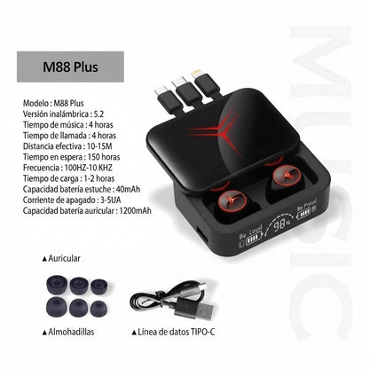 Audifinos Inalambricos  M88 Plus