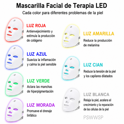 Máscara LED de Rejuvenecimiento Facial
